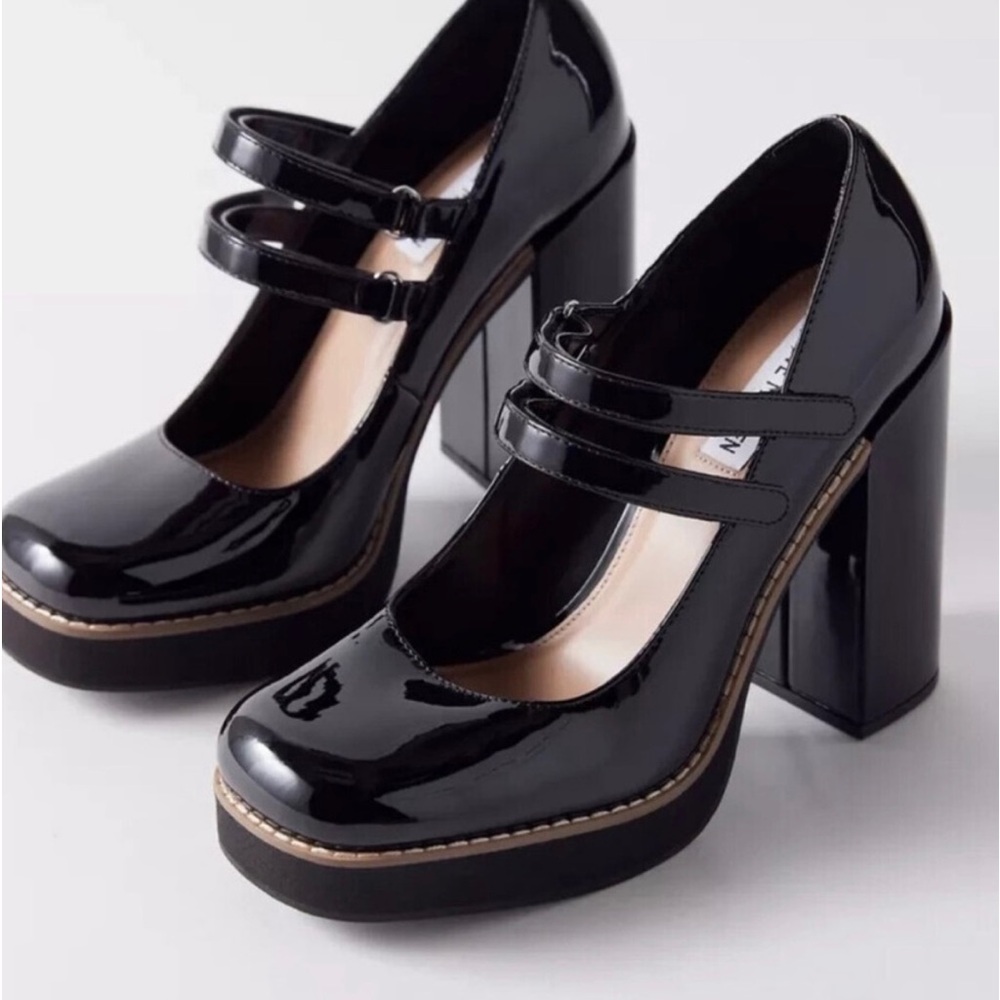 Steve Madden patent platform heels